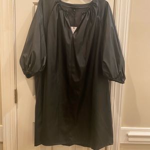 Black Faux Leather Tunic Dress NWT